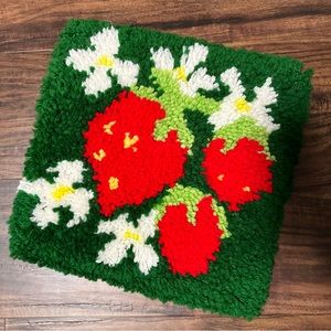 Vintage strawberry latch hook